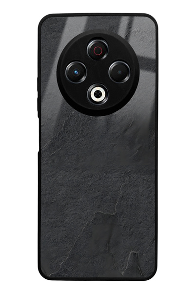 Spoyi Tecno Spark 30 Black Marble Design Glossy Phone Case Compatible