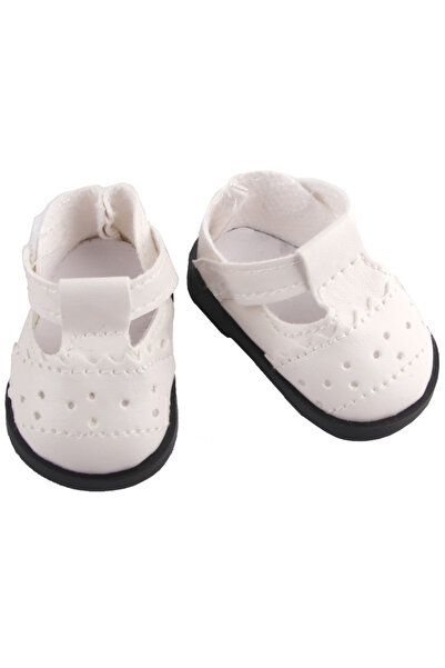 Choice أحذية دمية جلدية صغيرة بيضاء مقاس 5.5 سم لدمية أمريكية BJD مقاس 1/6 مق...