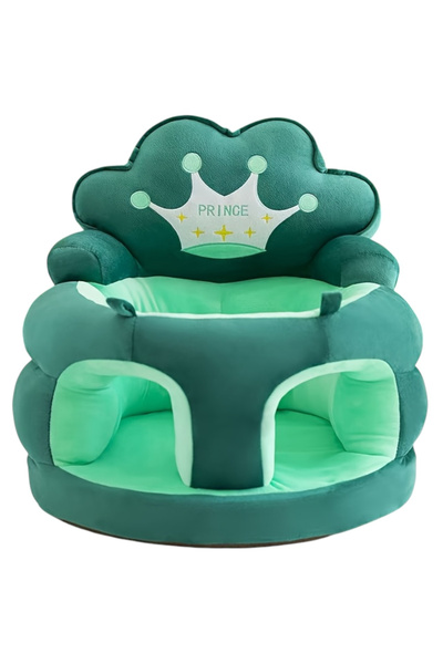Krista Fotoliu plușat pentru bebeluși cu șezut din burete - Green Print