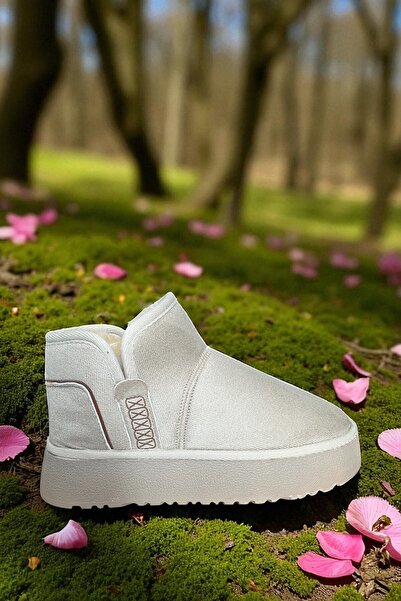 Altın Adım Γυναικείες ανατομικές άνετες μίνι σουέτ μπότες με επένδυση από γούνα, χοντρή σόλα, χειμερινές γυναικείες μπότες μισοστεγνές για την ημέρα