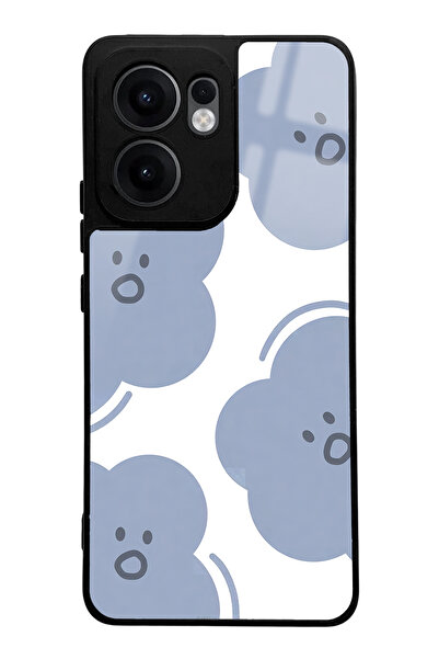 Spoyi Oppo Reno 13F Compatible Cloud Face Design Glossy Phone Case