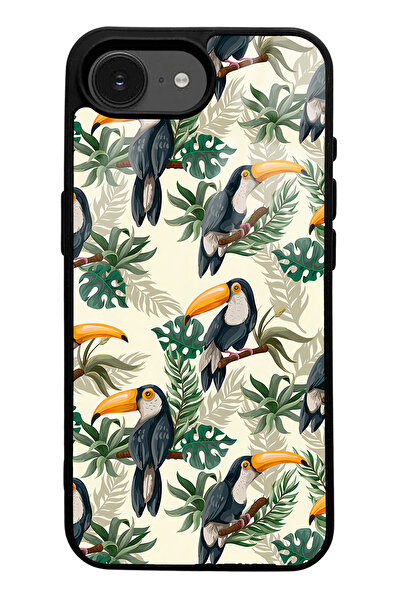 Spoyi iPhone 16E Compatible Glossy Phone Case with Toucan Bird Design