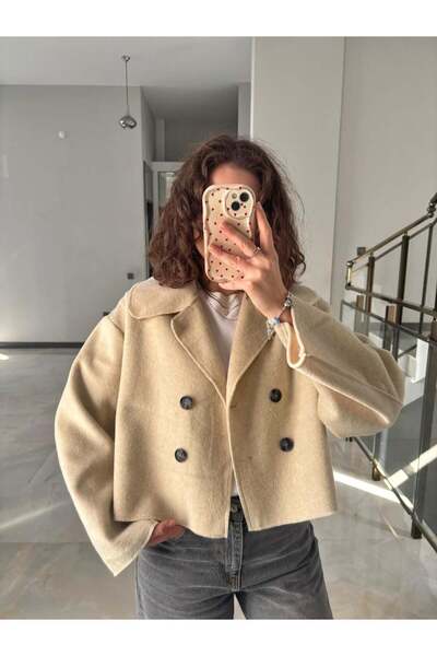 Sude Kızanlıklı Palton din cauciuc importat cu două fețe