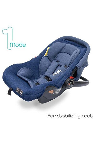 Moon Bibo Baby Carrier Car Seat - Full Body Cushion & Multi-Point Canopy, Group 0+ (0–15m, up to 1