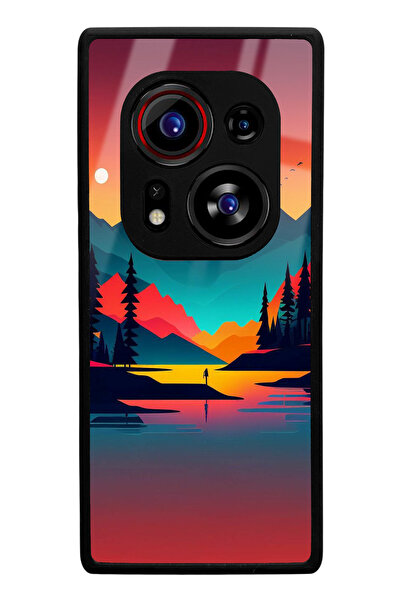 Spoyi Tecno Phantom X2 Pro Glossy Phone Case with Sunset Design Compatible