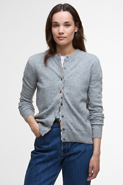 Barbour Pendle Triko Hırka GY71 Grey Marl/Hessian Tartan