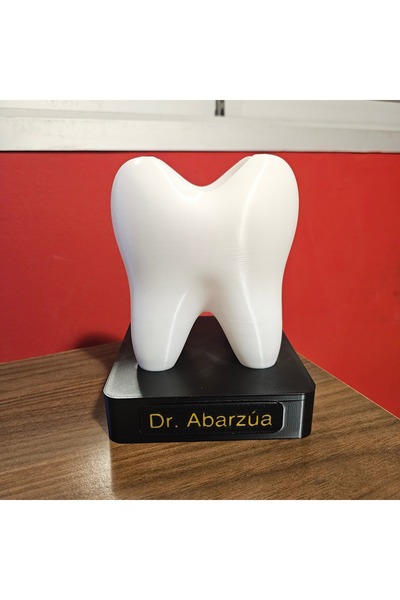 ARTİLO 3D Kişiye Özel Diş Şeklinde Kalemlik ve Masa İsimliği – Diş Hekimi Hed...