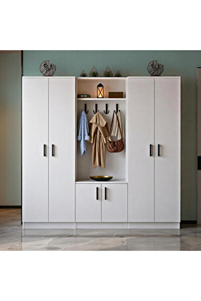 Moonlife Roland 6 Kapaklı Ayakkabılık Portmanto Dolabı