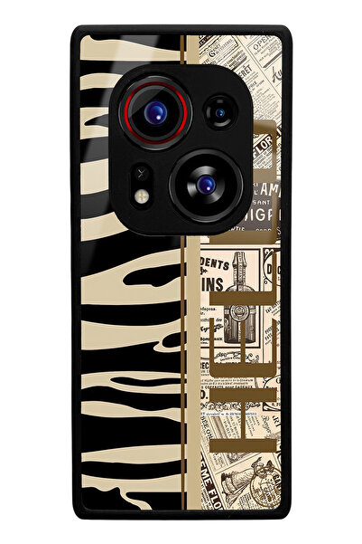 Spoyi Tecno Phantom X2 Pro Compatible Zebra Newspaper Design Glossy Phone Case