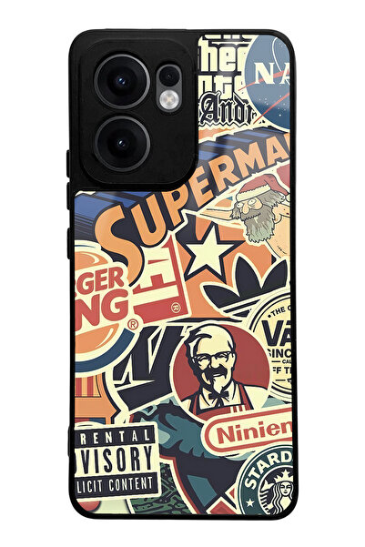 Spoyi Oppo Reno 13F Compatible Retro Brand Design Glossy Phone Case