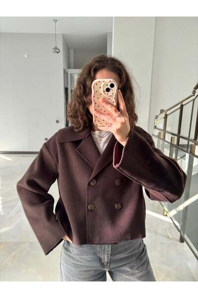 Sude Kızanlıklı Palton din cauciuc importat cu două fețe