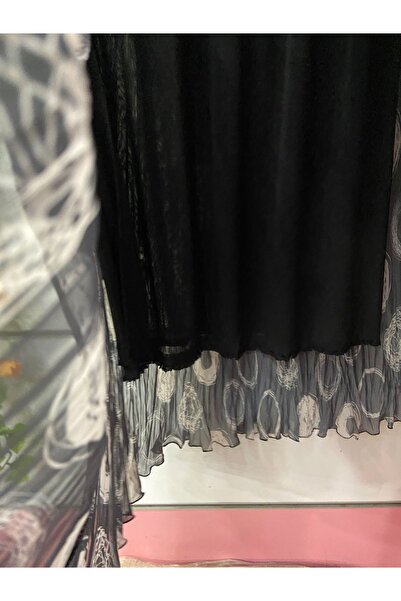 edu collection Patterned Chiffon Boho A-Line Skirt with Lining