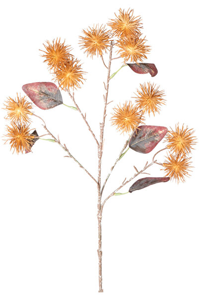 Herdekora Yapay Top Çiçek, Kahverengi - 63 cm