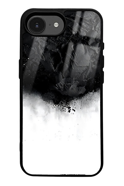 Spoyi iPhone 16E Black Smoke Design Glossy Phone Case Compatible
