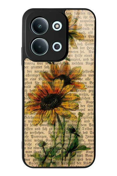 Spoyi غطاء هاتف لامع بتصميم زهرة الشمس لهاتف شاومي ريدمي 15C الجيل الرابع