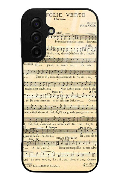 Spoyi Glossy Phone Case with Music Notes Design Compatible with Samsung A17