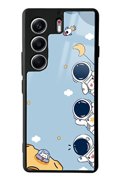 Spoyi Tecno Camon 40 Pro Compatible Mini Astronaut Design Glossy Phone Case