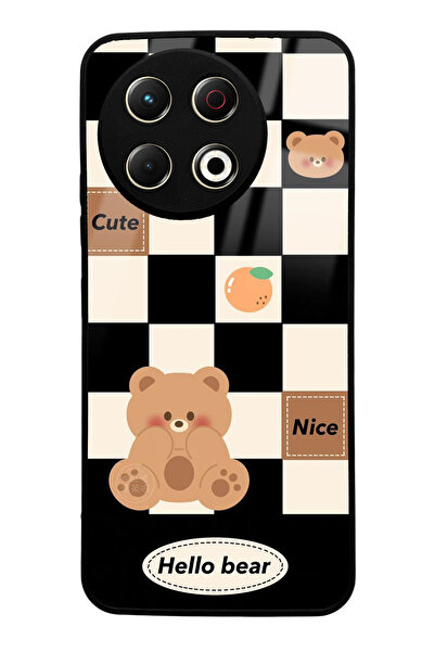 Spoyi Tecno Spark 30 Pro Compatible Hello Bear Design Glossy Phone Case