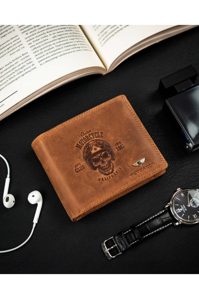 Other Men's wallet without clasp made of nubuck leather - Peterson