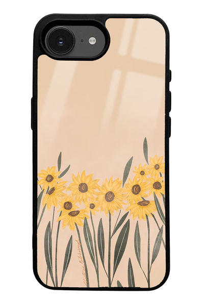 Spoyi Watercolor Sunflower Design Glossy Phone Case Compatible with iPhone 16E