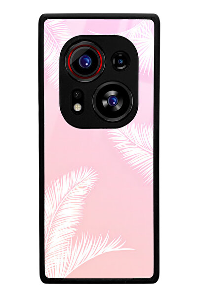 Spoyi Tecno Phantom X2 Pro White Palm Design Glossy Phone Case Compatible