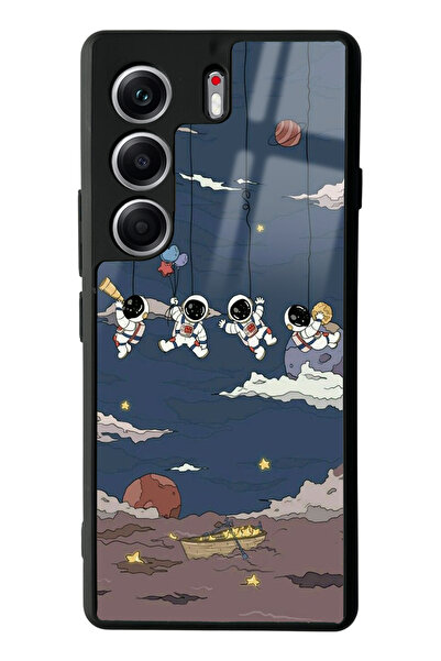 Spoyi Tecno Camon 40 Pro Compatible Glossy Phone Case with Astronaut Design