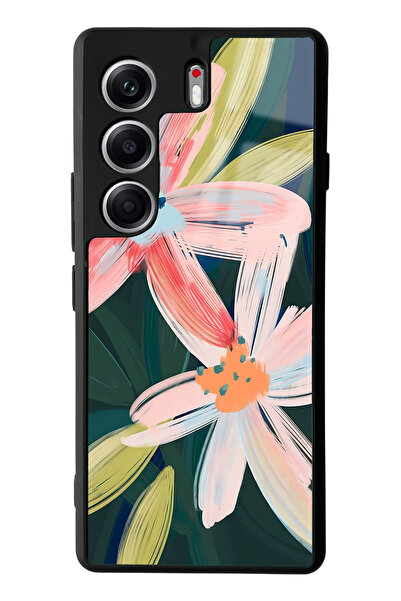 Spoyi Camon 40 Pro Compatible Watercolor Floral Design Glossy Phone Case