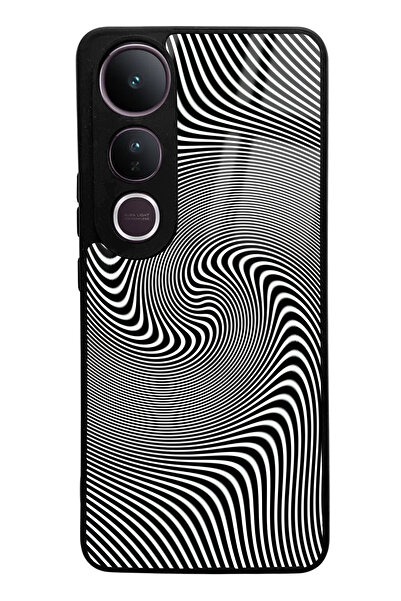 Spoyi Vivo V50 Lite Triptrance Wave Design Glossy Phone Case Compatible