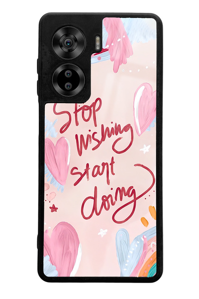 Spoyi Casper Via X40 Compatible Pink Motto Design Glossy Phone Case