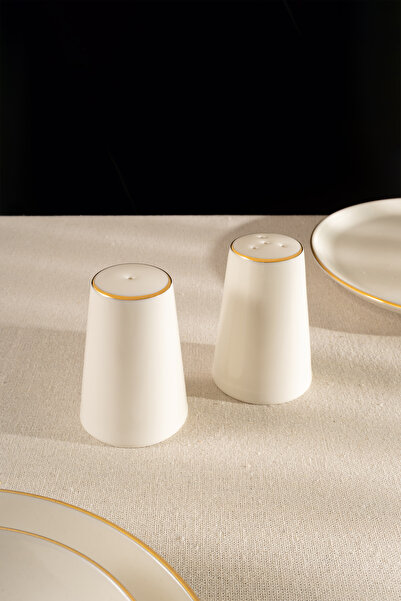 Fecra Ivory Tuzluk ve Biberlik Altın Yaldızlı