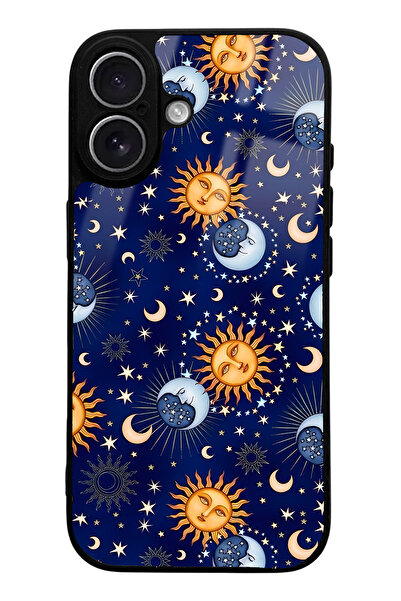 Spoyi iPhone 17 Moon Compatible Glossy Phone Case with Solar Pajama Design