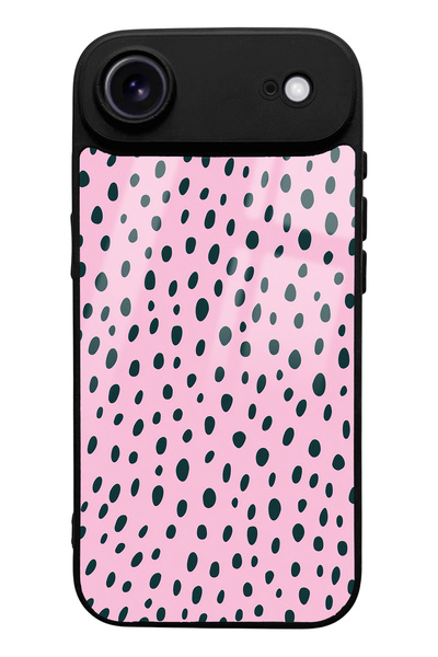 Spoyi iPhone 17 Air Pink Speckle Design Glossy Phone Case Compatible