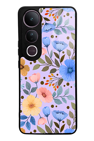 Spoyi Vivo V50 Lite Compatible Glossy Phone Case with Flower Garden Design