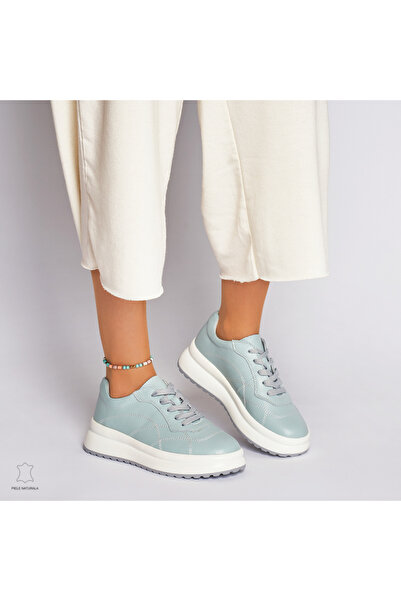 ANGEL BLUE Women's Casual Shoes Made of Leather Multicolor CRL0006 Blue