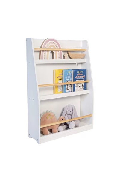 GINGER HOME Organizator din lemn pentru jucarii si carti Cozy White
