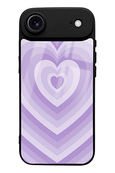 Spoyi Lilac Heart Design Glossy Phone Case Compatible with iPhone 17 Air