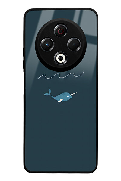 Spoyi Tecno Spark 30 Compatible Doodle Fish Design Glossy Phone Case