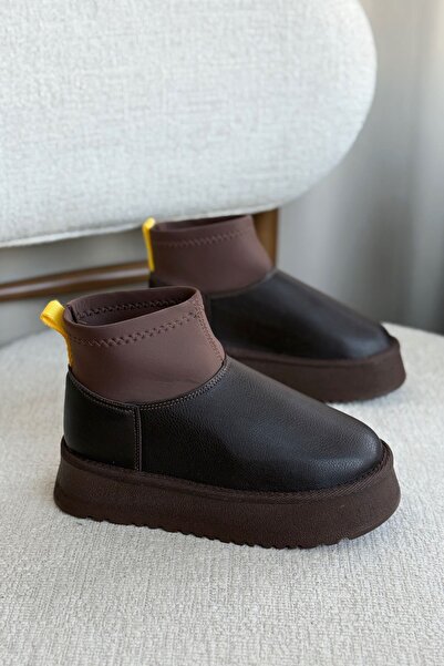 GOFFSHOES Γυναικείες μπότες Royal Stretch - Καφέ-Δερμάτινες