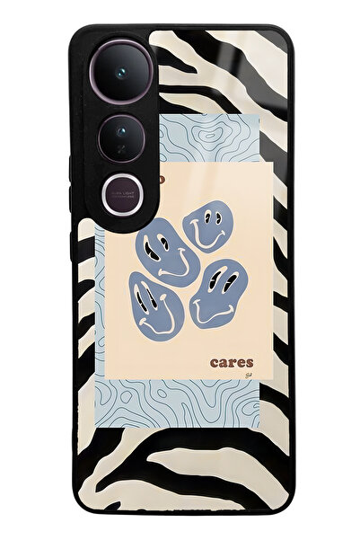 Spoyi Vivo V50 Lite Compatible Zebra Emoji Design Glossy Phone Case