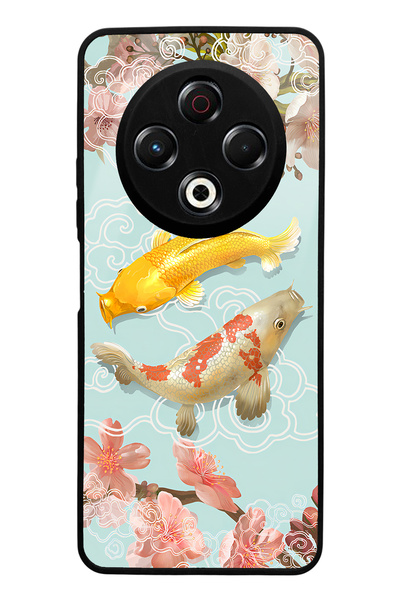 Spoyi Tecno Spark 30 Compatible Goldfish Design Glossy Phone Case