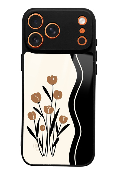 Spoyi iPhone 17 Pro Max Flower Motif Design Glossy Phone Case Compatible