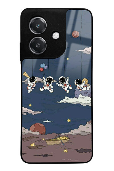 Spoyi Oppo A3 Compatible Glossy Phone Case with Astronaut Design with Swing