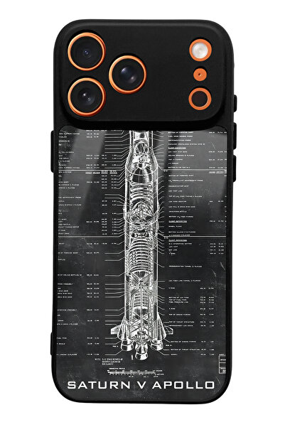 Spoyi Glossy Phone Case for iPhone 17 Pro Max with Apollo Plan Design