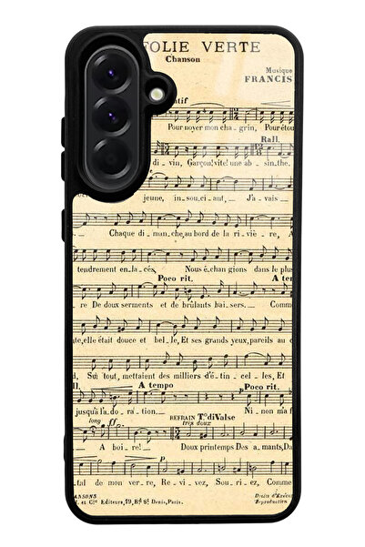 Spoyi A56 Compatible Glossy Phone Case with Musical Notes Design