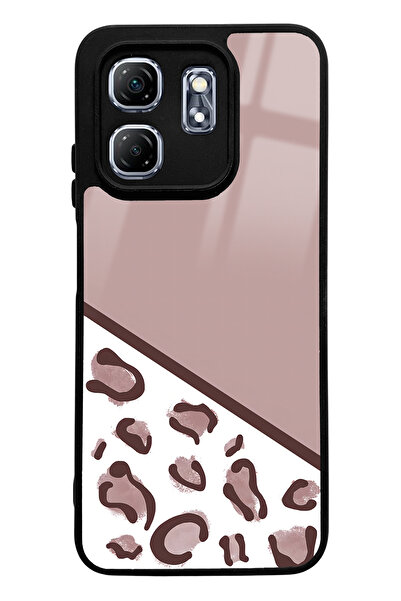 Spoyi Infinix Hot 50I Coffee Leopard Design Glossy Phone Case Compatible