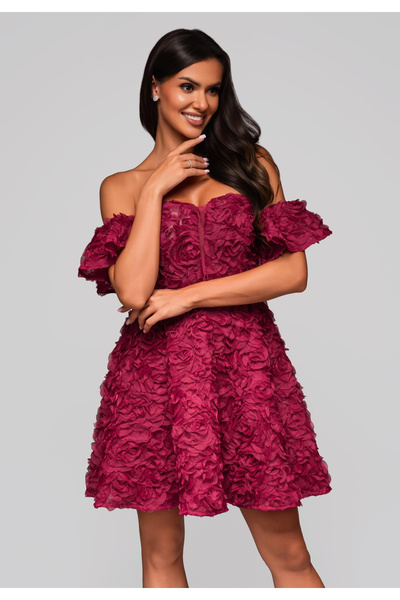 OMBRE Evening dress dark red