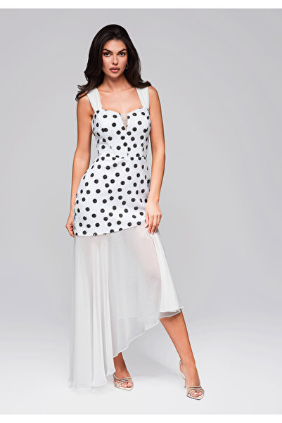 OMBRE Evening dress LA-OM-DLR245 - white