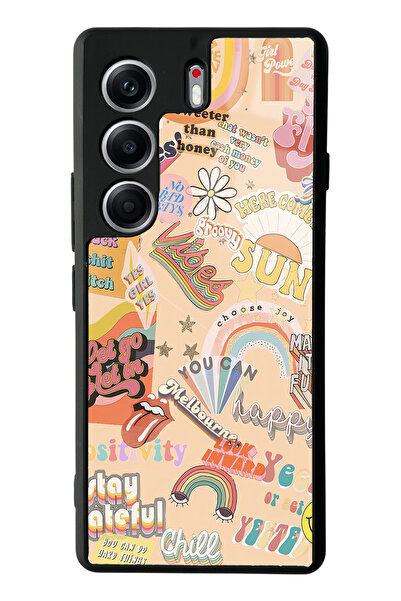 Spoyi Tecno Camon 40 Pro Vintage Sticker Design Glossy Phone Compatible Case