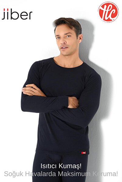 Jiber 173 Erkek Yuvarlak Yaka Uzun Kollu Isıtıcılı Termal İçlik Üst