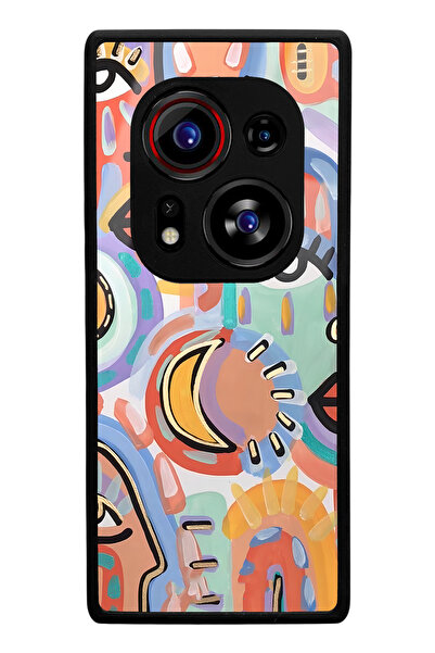 Spoyi Tecno Phantom X2 Pro Watercolor Retro Eye Design Glossy Phone Case Compatible